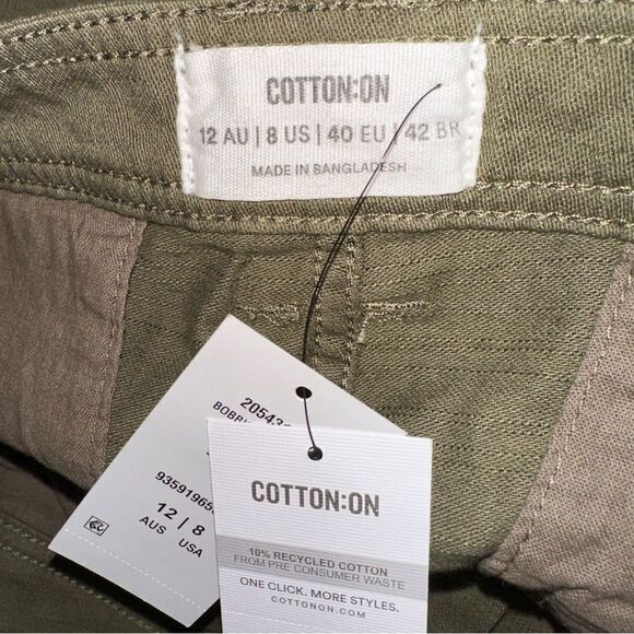 COTTON ON Women's Bobbie Cargo Pants SZ 8 NWT - Picture 3 of 15